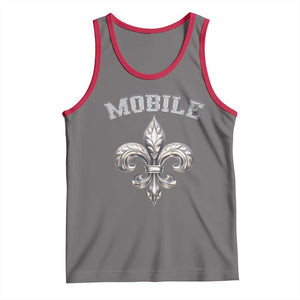 Mardi Gras Mobile Alabama Tank Top TS09 Deep Heather Red Print Your Wear