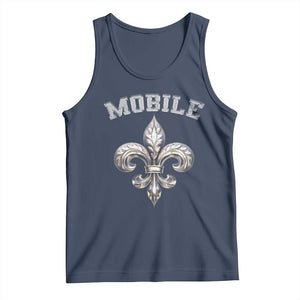 Mardi Gras Mobile Alabama Tank Top TS09 Navy Print Your Wear