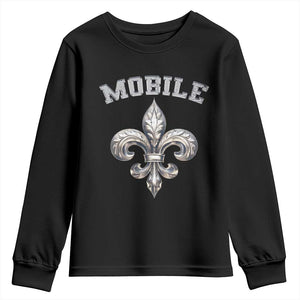 Mardi Gras Mobile Alabama Youth Sweatshirt TS09 Black Print Your Wear