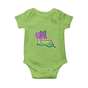 Louisiana Mardi Gras Coquette Baby Onesie TS09 Lime Print Your Wear