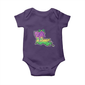 Louisiana Mardi Gras Coquette Baby Onesie TS09 Purple Print Your Wear