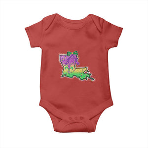 Louisiana Mardi Gras Coquette Baby Onesie TS09 Red Print Your Wear