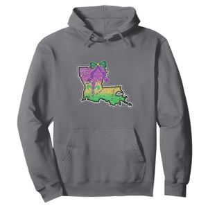 Louisiana Mardi Gras Coquette Hoodie TS09 Charcoal Print Your Wear