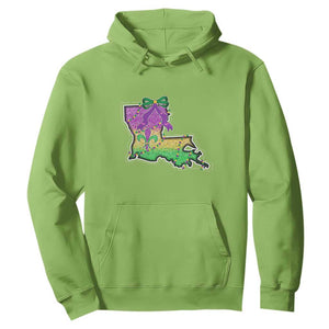 Louisiana Mardi Gras Coquette Hoodie TS09 Lime Print Your Wear