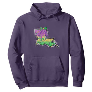 Louisiana Mardi Gras Coquette Hoodie TS09 Purple Print Your Wear