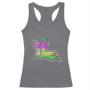 Louisiana Mardi Gras Coquette Racerback Tank Top TS09 Charcoal Print Your Wear