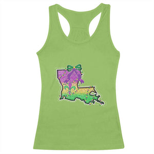 Louisiana Mardi Gras Coquette Racerback Tank Top TS09 Lime Print Your Wear
