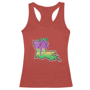 Louisiana Mardi Gras Coquette Racerback Tank Top TS09 Red Print Your Wear