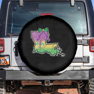 Louisiana Mardi Gras Coquette Spare Tire Cover TS09 No hole Black Print Your Wear