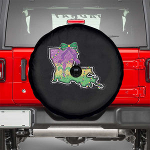 Louisiana Mardi Gras Coquette Spare Tire Cover TS09 Black Print Your Wear