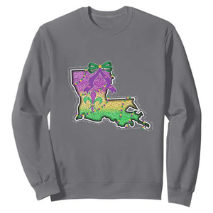 Louisiana Mardi Gras Coquette Sweatshirt TS09 Charcoal Print Your Wear