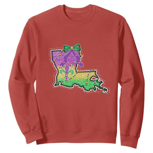 Louisiana Mardi Gras Coquette Sweatshirt TS09 Red Print Your Wear