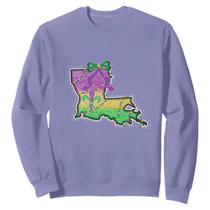 Louisiana Mardi Gras Coquette Sweatshirt TS09 Violet Print Your Wear