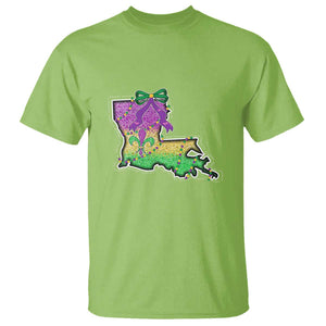 Louisiana Mardi Gras Coquette T Shirt TS09 Lime Print Your Wear