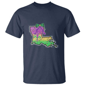 Louisiana Mardi Gras Coquette T Shirt TS09 Navy Print Your Wear