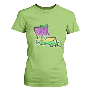 Louisiana Mardi Gras Coquette T Shirt For Women TS09 Lime Print Your Wear
