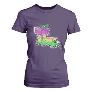 Louisiana Mardi Gras Coquette T Shirt For Women TS09 Purple Print Your Wear