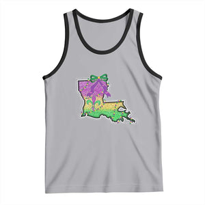 Louisiana Mardi Gras Coquette Tank Top TS09 Athletic Heather Black Print Your Wear