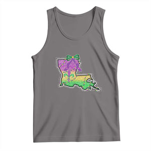 Louisiana Mardi Gras Coquette Tank Top TS09 Deep Heather Print Your Wear