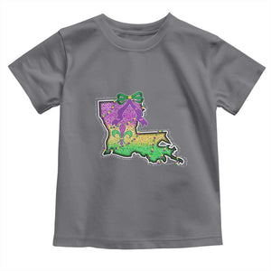 Louisiana Mardi Gras Coquette Toddler T Shirt TS09 Charcoal Print Your Wear