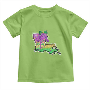 Louisiana Mardi Gras Coquette Toddler T Shirt TS09 Lime Print Your Wear