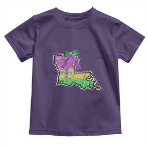 Louisiana Mardi Gras Coquette Toddler T Shirt TS09 Purple Print Your Wear