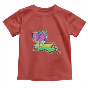 Louisiana Mardi Gras Coquette Toddler T Shirt TS09 Red Print Your Wear
