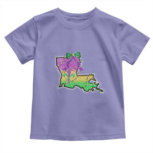 Louisiana Mardi Gras Coquette Toddler T Shirt TS09 Violet Print Your Wear