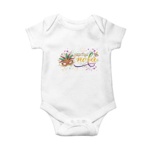 Mardi Gras Baby Onesie NOLA New Orleans Louisiana TS09 White Print Your Wear