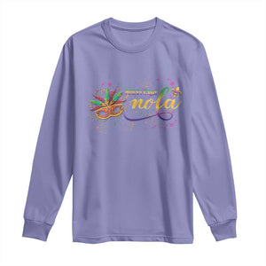 Mardi Gras Long Sleeve Shirt NOLA New Orleans Louisiana TS09 Violet Print Your Wear