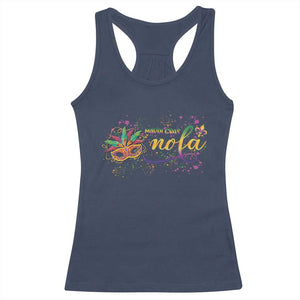Mardi Gras Racerback Tank Top NOLA New Orleans Louisiana TS09 Navy Print Your Wear