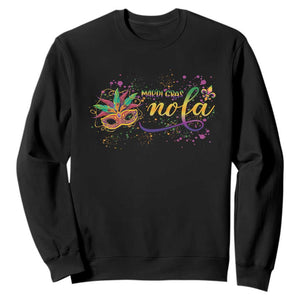 Mardi Gras Sweatshirt NOLA New Orleans Louisiana TS09 Black Print Your Wear