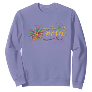 Mardi Gras Sweatshirt NOLA New Orleans Louisiana TS09 Violet Print Your Wear