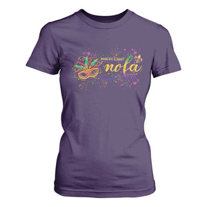 Mardi Gras T Shirt For Women NOLA New Orleans Louisiana TS09 Purple Print Your Wear