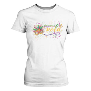Mardi Gras T Shirt For Women NOLA New Orleans Louisiana TS09 White Print Your Wear