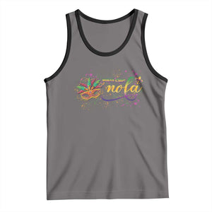 Mardi Gras Tank Top NOLA New Orleans Louisiana TS09 Deep Heather Black Print Your Wear