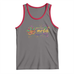Mardi Gras Tank Top NOLA New Orleans Louisiana TS09 Deep Heather Red Print Your Wear