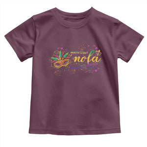 Mardi Gras Toddler T Shirt NOLA New Orleans Louisiana TS09 Maroon Print Your Wear