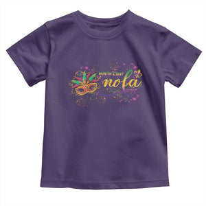 Mardi Gras Toddler T Shirt NOLA New Orleans Louisiana TS09 Purple Print Your Wear