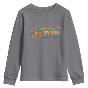 Mardi Gras Youth Sweatshirt NOLA New Orleans Louisiana TS09 Charcoal Print Your Wear