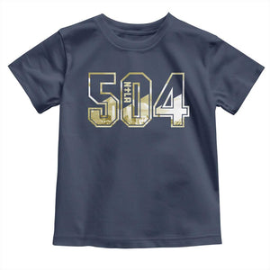 504 NOLA New Orleans Louisiana Toddler T Shirt TS09 Navy Print Your Wear