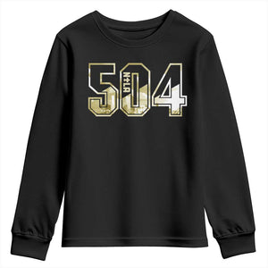 504 NOLA New Orleans Louisiana Youth Sweatshirt TS09 Black Print Your Wear