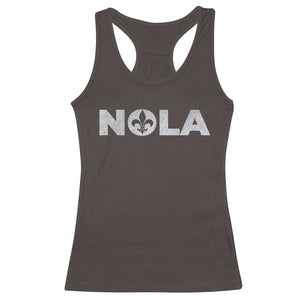 NOLA New Orleans Louisiana Racerback Tank Top TS09 Dark Chocolate Print Your Wear