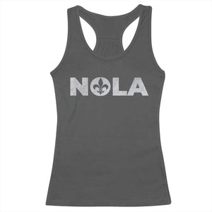 NOLA New Orleans Louisiana Racerback Tank Top TS09 Dark Heather Print Your Wear