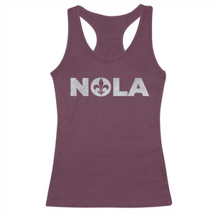 NOLA New Orleans Louisiana Racerback Tank Top TS09 Maroon Print Your Wear