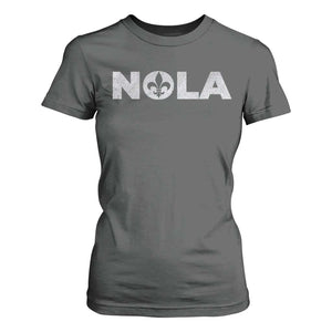 NOLA New Orleans Louisiana T Shirt For Women TS09 Dark Heather Print Your Wear