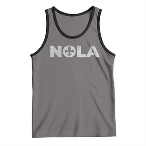 NOLA New Orleans Louisiana Tank Top TS09 Deep Heather Black Print Your Wear