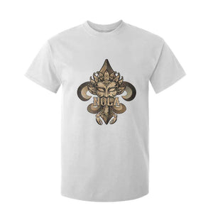 NOLA New Orleans Louisiana T Shirt For Kid Mardi Gras Mask Fleur De Lis TS09 White Print Your Wear