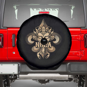 NOLA New Orleans Louisiana Spare Tire Cover Mardi Gras Mask Fleur De Lis TS09 Black Print Your Wear
