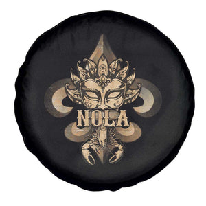NOLA New Orleans Louisiana Spare Tire Cover Mardi Gras Mask Fleur De Lis TS09 Print Your Wear